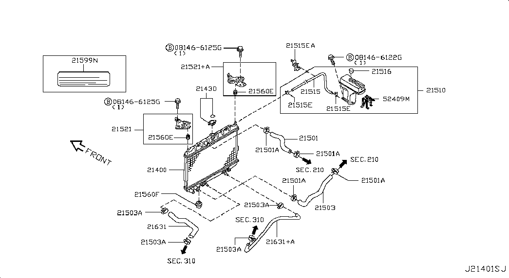 NISSAN 2143095F0C - Кришка, радіатор autozip.com.ua