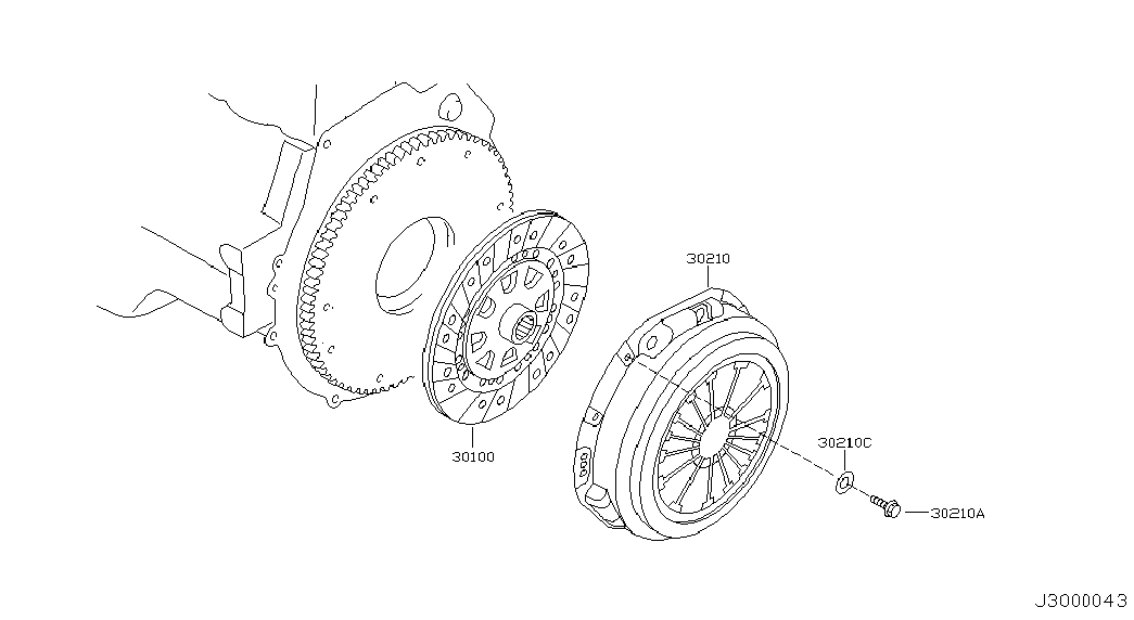 NISSAN 30210-AU400 - Нажимной диск зчеплення autozip.com.ua