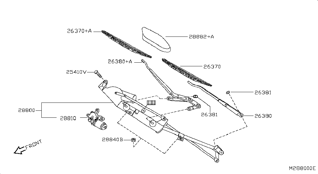 NISSAN 28890BU005 - Щітка склоочисника autozip.com.ua