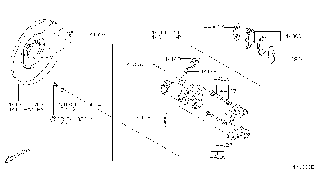 NISSAN 44011-BU00A - Гальмівний супорт autozip.com.ua