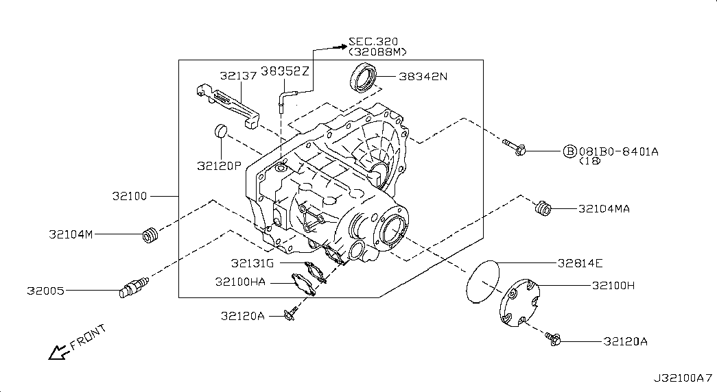 NISSAN 32005-6J001 - Датчик, контактний перемикач, фара заднього ходу autozip.com.ua