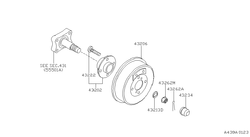 NISSAN 0153100031 - Комплект підшипника маточини колеса autozip.com.ua