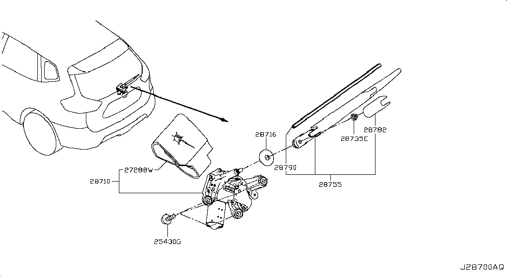 NISSAN 287804CC0A - Щітка склоочисника autozip.com.ua