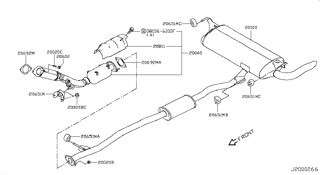 NISSAN 20651-5L710 - Втулка, стабілізатор autozip.com.ua