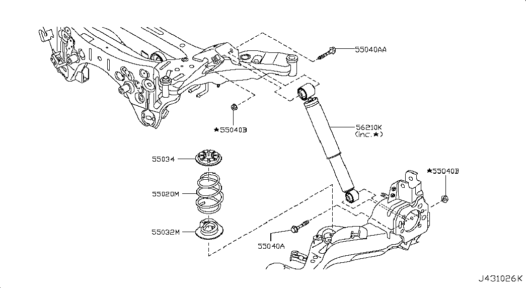 NISSAN E62104CL0B - Амортизатор autozip.com.ua