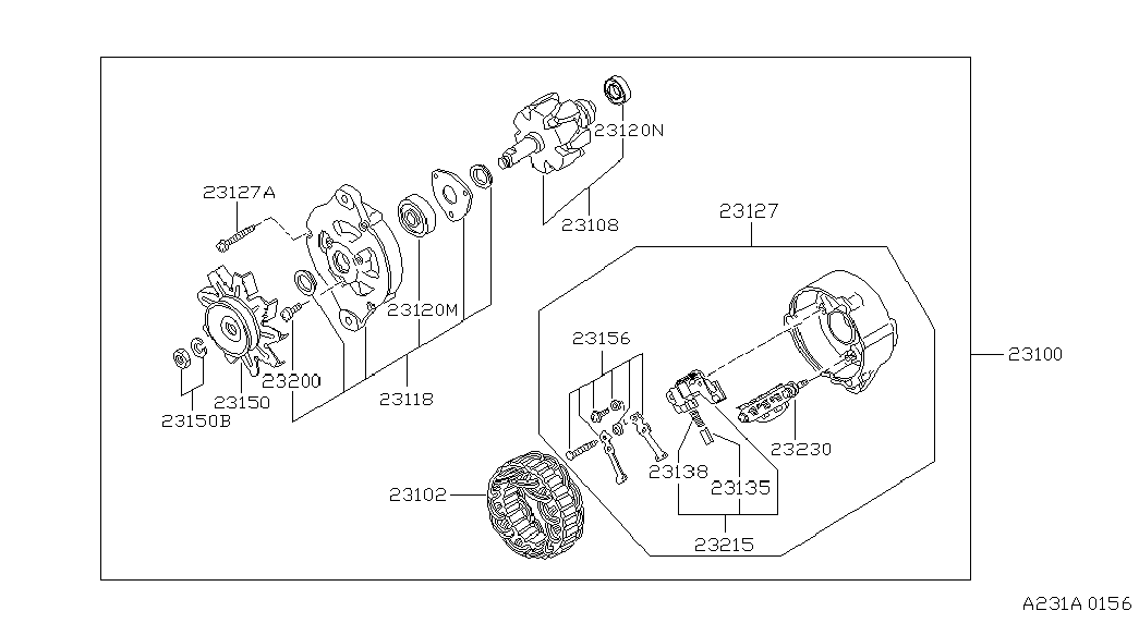 NISSAN 23124-W5811 - Випрямляч, генератор autozip.com.ua