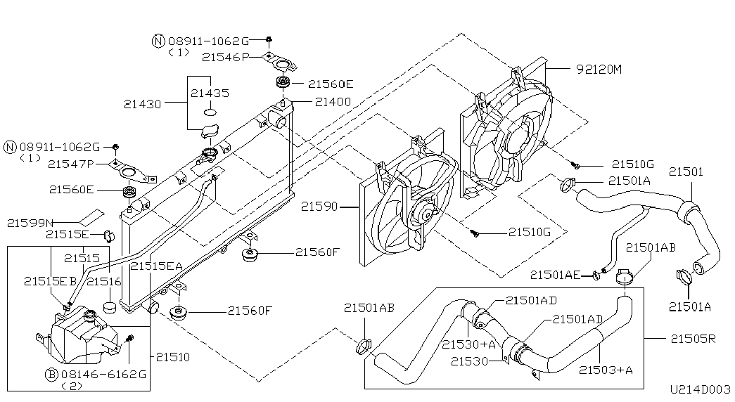 NISSAN 214301P111 - Кришка, радіатор autozip.com.ua