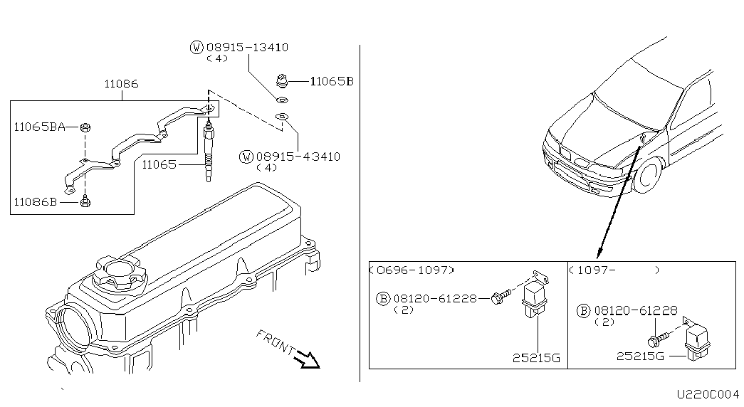 NISSAN 252300E401 - Реле, система розжарювання autozip.com.ua