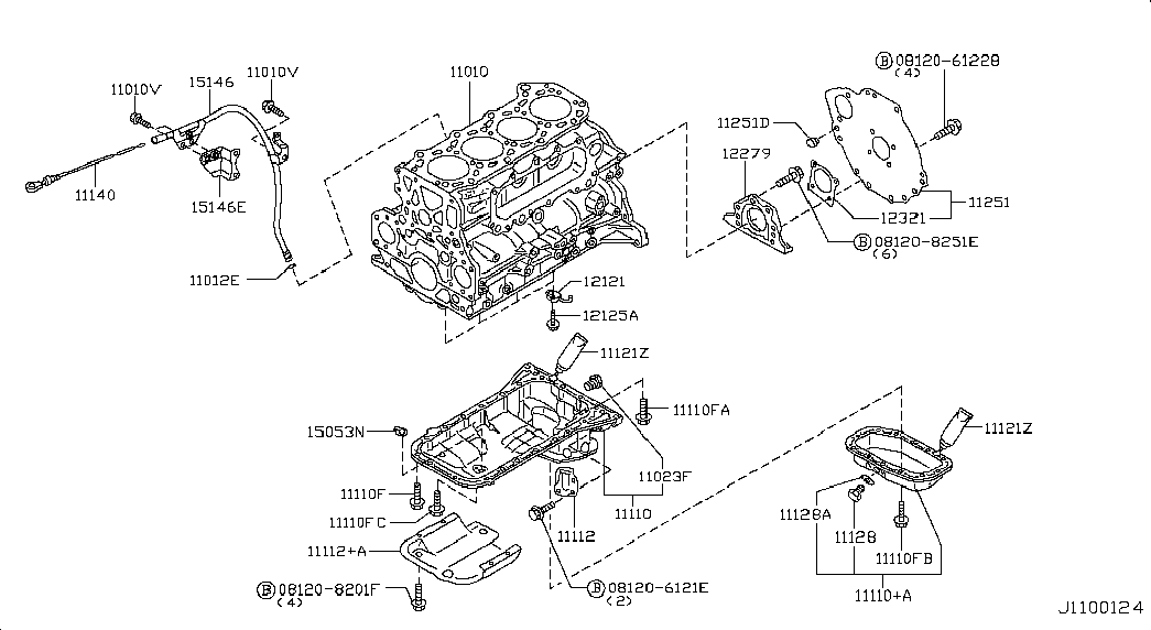 NISSAN 12279-VC101 - Ущільнене кільце, колінчастий вал autozip.com.ua