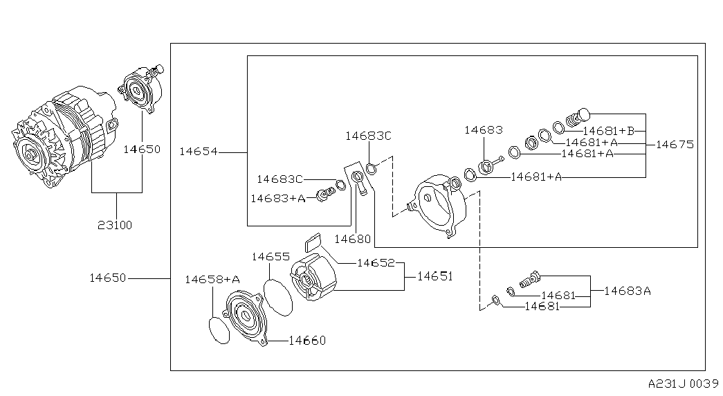 NISSAN 1465057J00 - PUMP ASSY-VACUUM autozip.com.ua