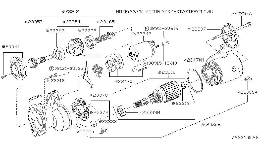 NISSAN 23357-N5900 - Провідна шестерня, стартер autozip.com.ua