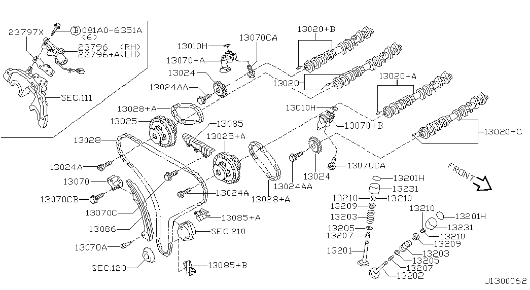 NISSAN 13070-8J102 - Натягувач, ланцюг приводу autozip.com.ua