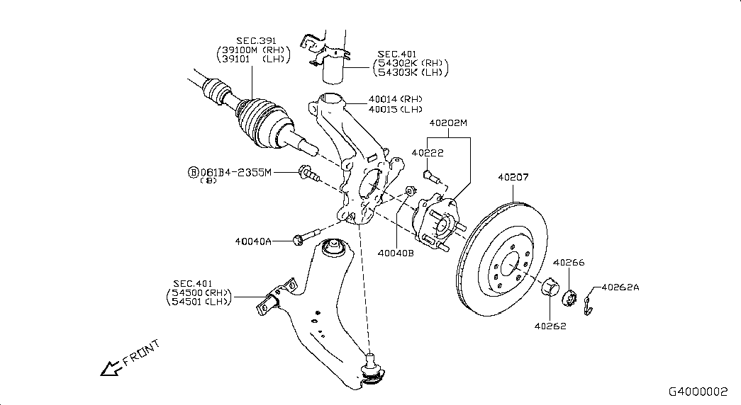 Infiniti 402024BA0A - HUB ASSY-ROAD WHEEL,FRONT autozip.com.ua