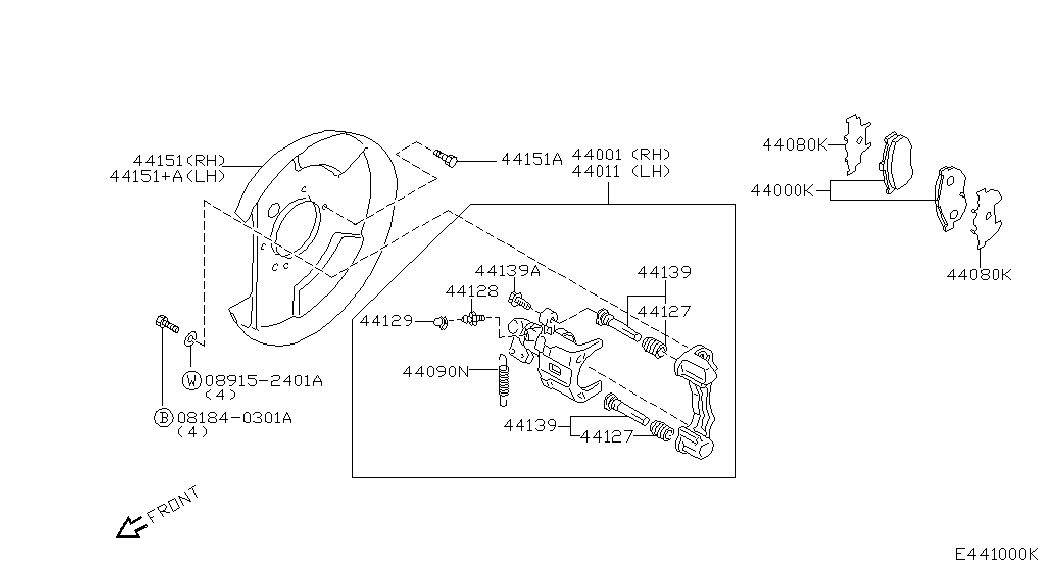 NISSAN D4060-BM40A - Гальмівні колодки, дискові гальма autozip.com.ua