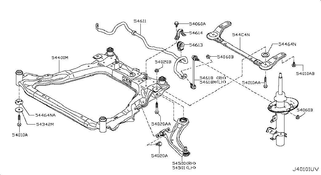 NISSAN 54613-JG03A - Втулка, стабілізатор autozip.com.ua