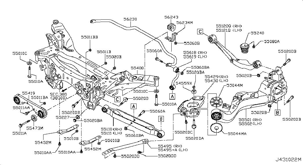 NISSAN 55502-4CA1C - Важіль незалежної підвіски колеса autozip.com.ua