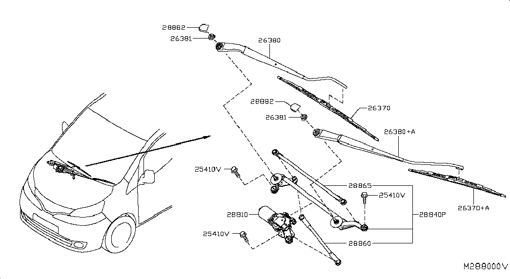 NISSAN 28890JX56A - Щітка склоочисника autozip.com.ua