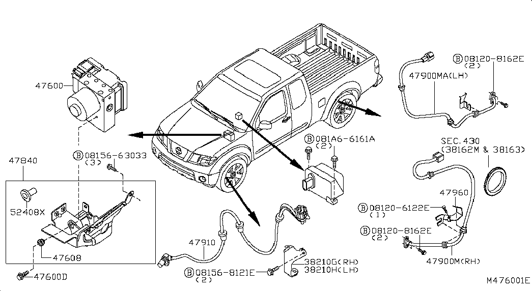 NISSAN 47900-EB300 - Датчик ABS, частота обертання колеса autozip.com.ua