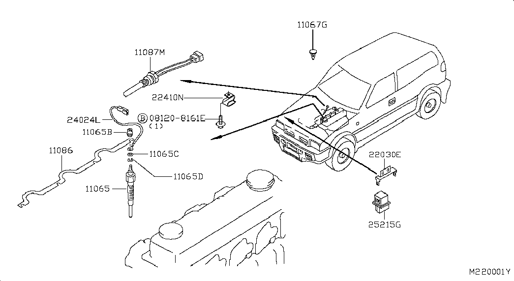 Infiniti 11065-65N01 - Свічка розжарювання autozip.com.ua