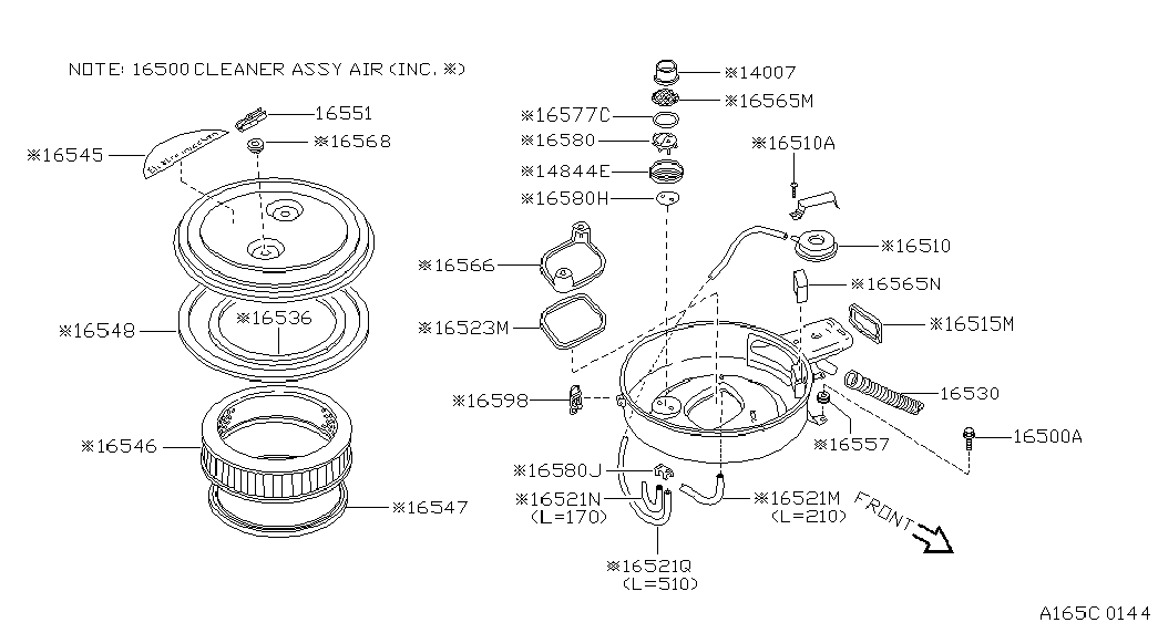 NISSAN 16546-U6710 - Повітряний фільтр autozip.com.ua