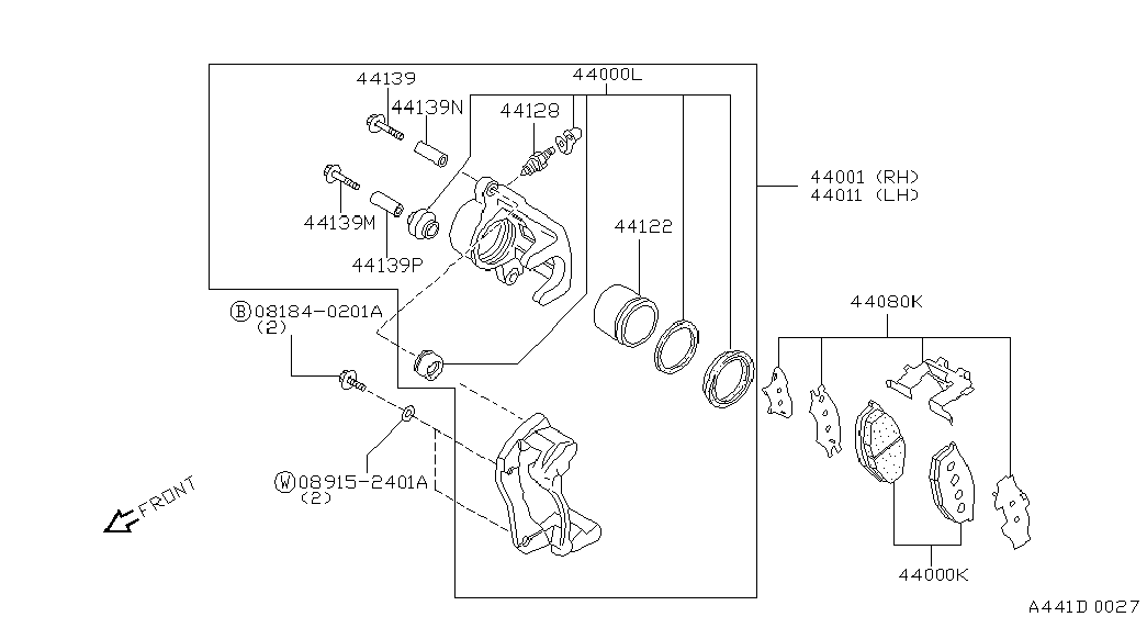 NISSAN 44126-32G00 - Поршень, корпус скоби гальма autozip.com.ua