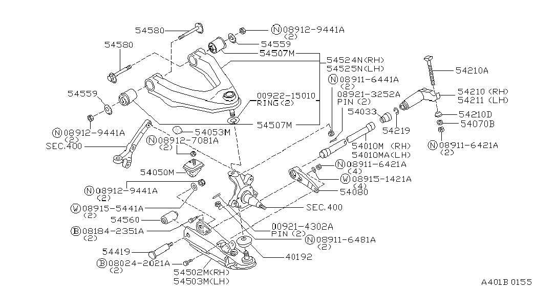 NISSAN 54502-2S485 - Важіль незалежної підвіски колеса autozip.com.ua