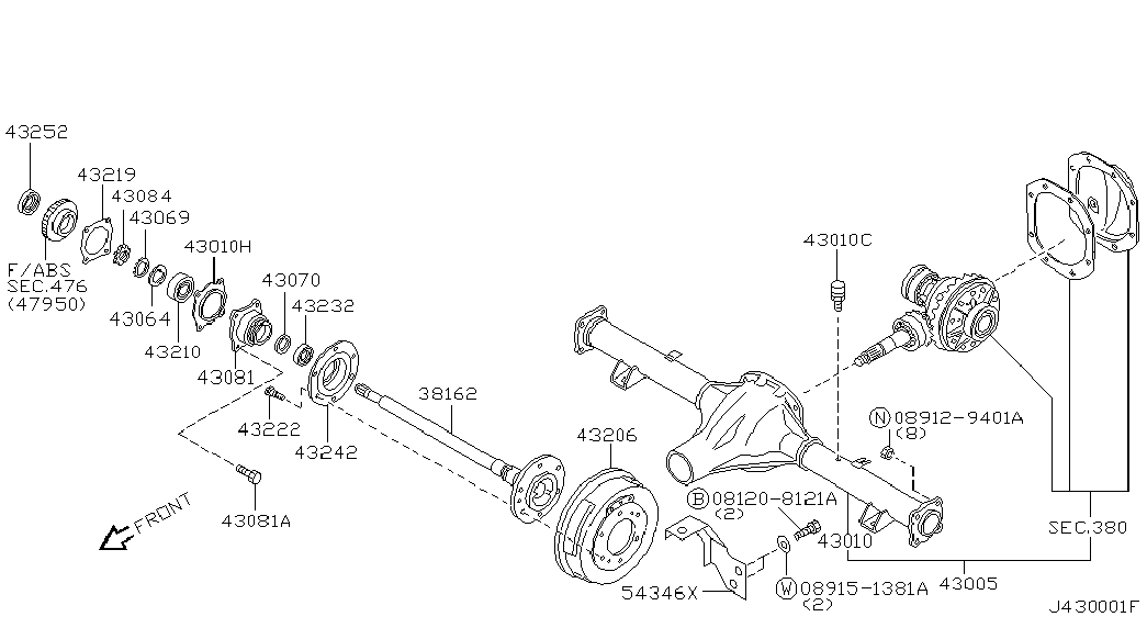 Infiniti 43206-08G11 - Гальмівний барабан autozip.com.ua