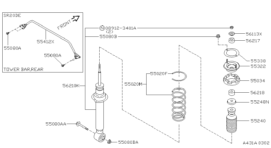 NISSAN 56210-0N325 - Амортизатор autozip.com.ua