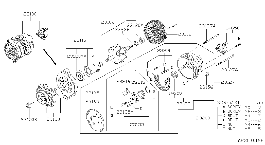 NISSAN 23100-0M901 - Генератор autozip.com.ua