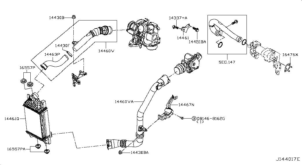 NISSAN 21507-AX300 - Підвіска, радіатор autozip.com.ua