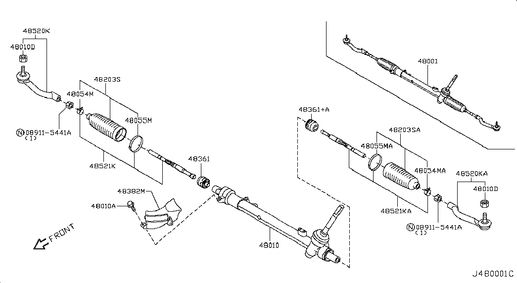 RENAULT TRUCKS D8640-JG00A - Кутовий шарнір, поздовжня рульова тяга autozip.com.ua