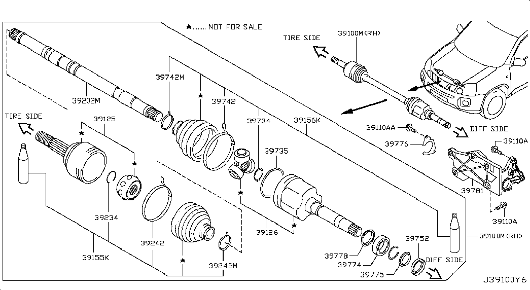 NISSAN C9B41-JA00A - Пильник, приводний вал autozip.com.ua