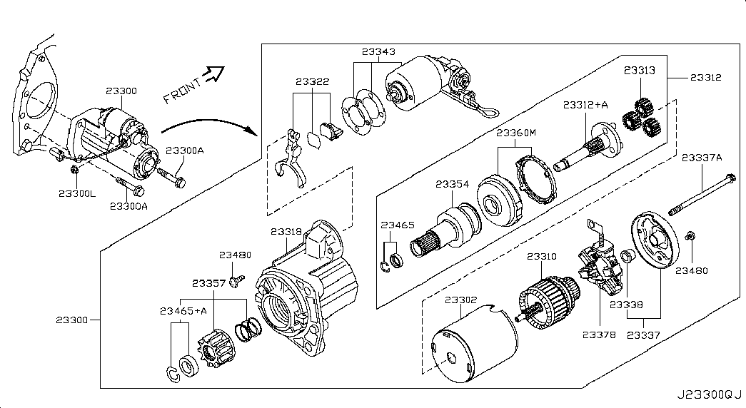 NISSAN 23300JA00D - Стартер autozip.com.ua