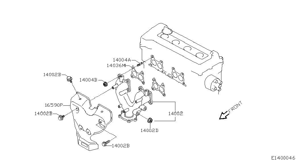 NISSAN 14036-0M300 - Прокладка, випускний колектор autozip.com.ua