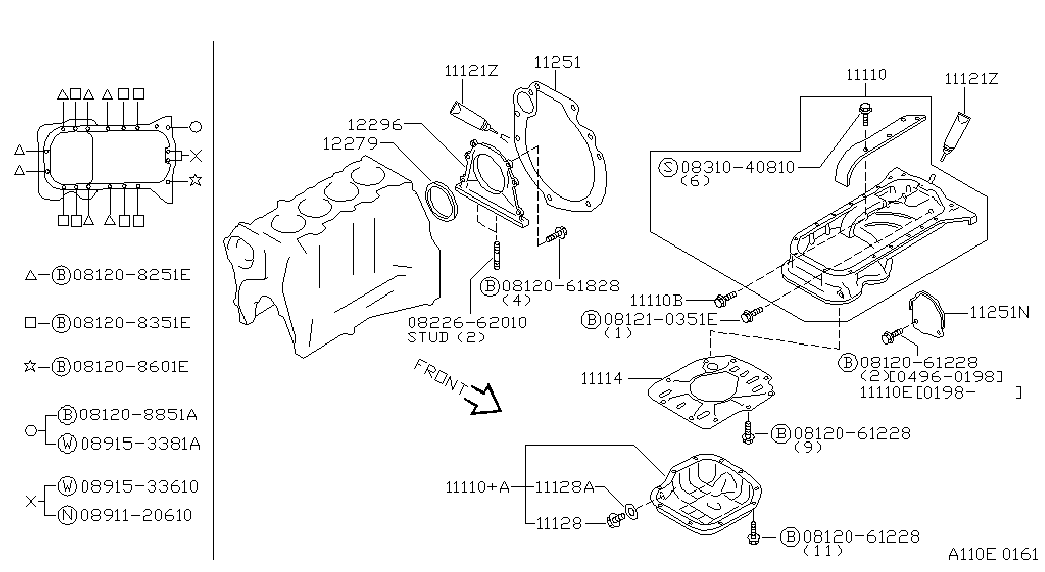 NISSAN 12279-1N500 - Ущільнене кільце, колінчастий вал autozip.com.ua