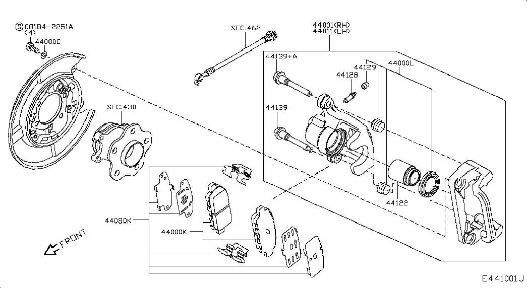 RENAULT 44001-EM11A - Гальмівний супорт autozip.com.ua