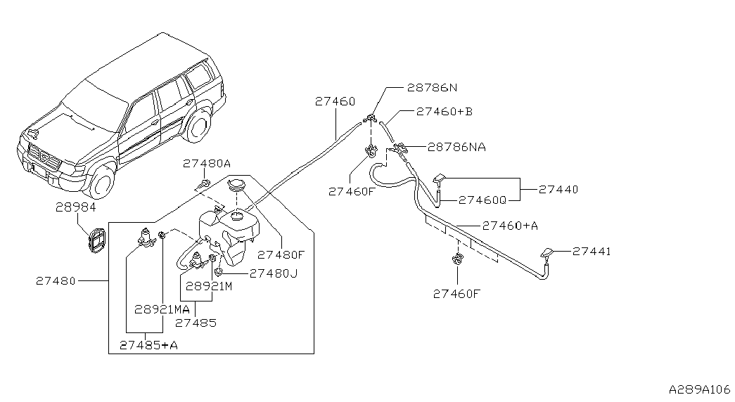 NISSAN 28920CD000 - Водяний насос, система очищення вікон autozip.com.ua