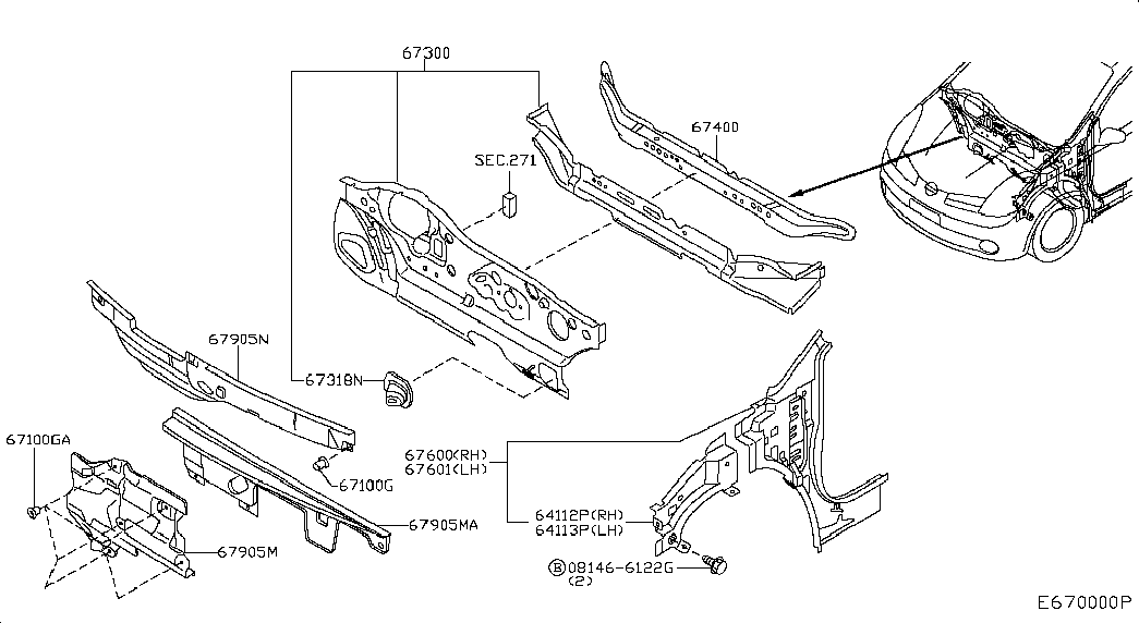 NISSAN 01553-05131 - Зажим, молдинг / захисна накладка autozip.com.ua