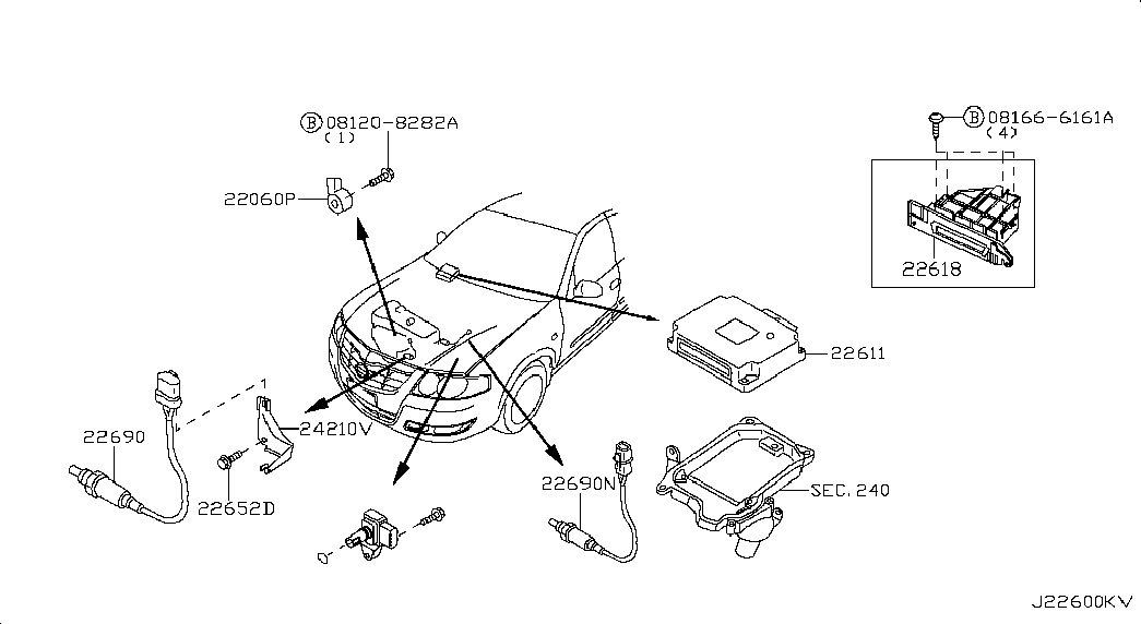 NISSAN 2269095F0A - Лямбда-зонд, датчик кисню autozip.com.ua