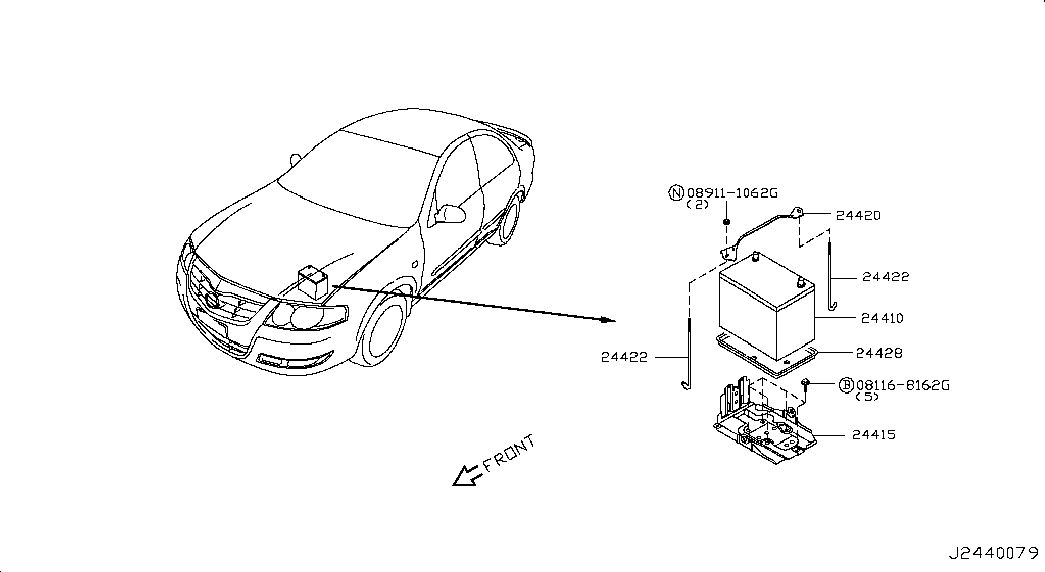 NISSAN 2441095F0C - Стартерна акумуляторна батарея, АКБ autozip.com.ua