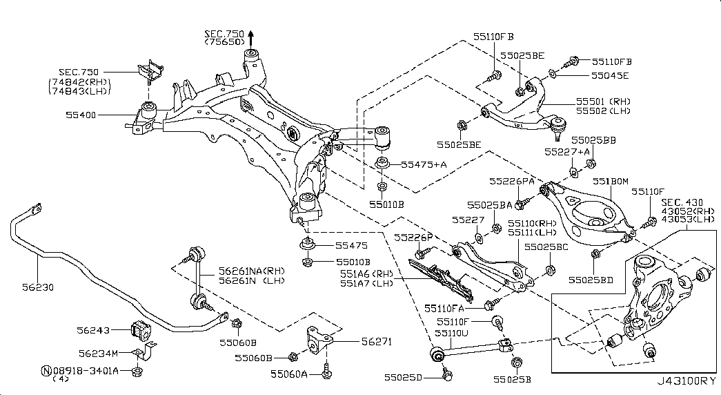 NISSAN 5522752F11 - DISC-ECCENTRIC,REAR SUSPENSION autozip.com.ua