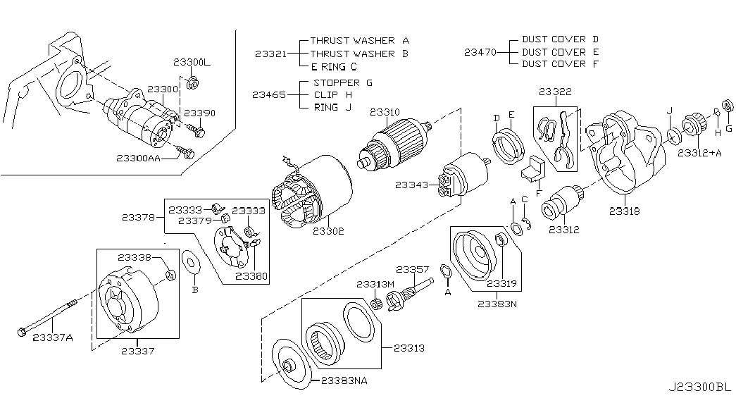 NISSAN 233008H30A - Стартер autozip.com.ua