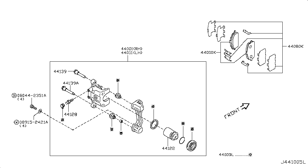 NISSAN 440018H30A - Гальмівний супорт autozip.com.ua