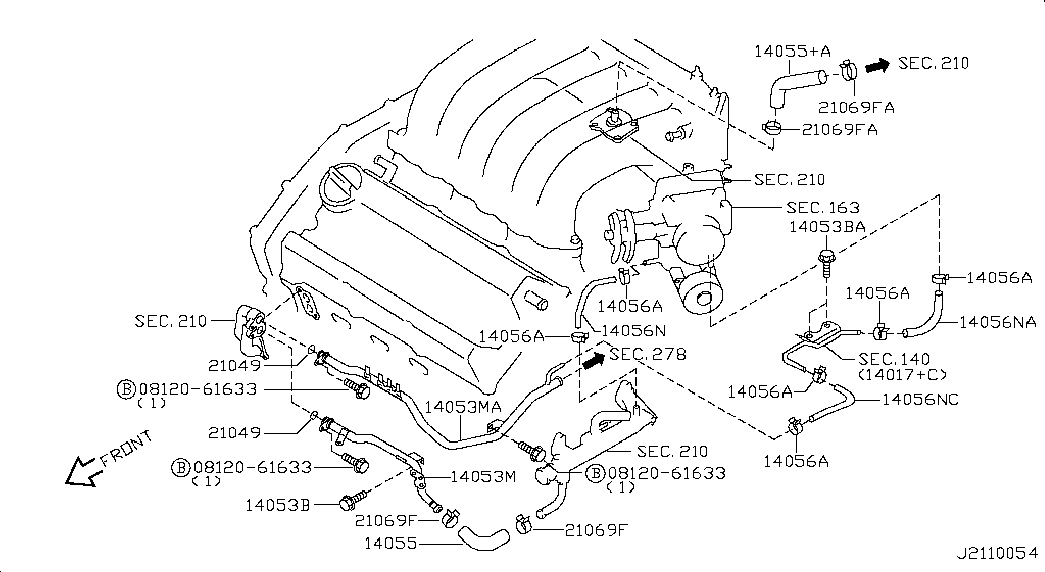 NISSAN 140552Y000 - Шланг радіатора autozip.com.ua