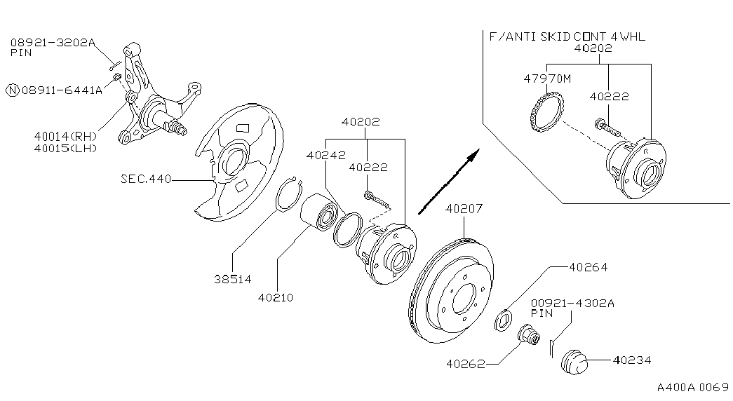 NISSAN 0122500541 - Гайка осі, приводний вал autozip.com.ua