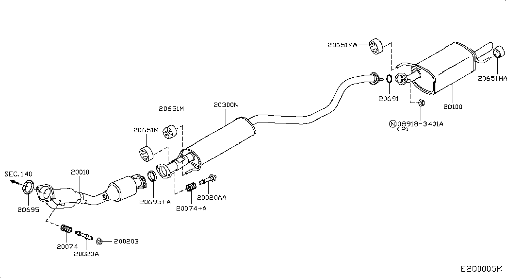 NISSAN 20651-BH00A - Втулка, стабілізатор autozip.com.ua