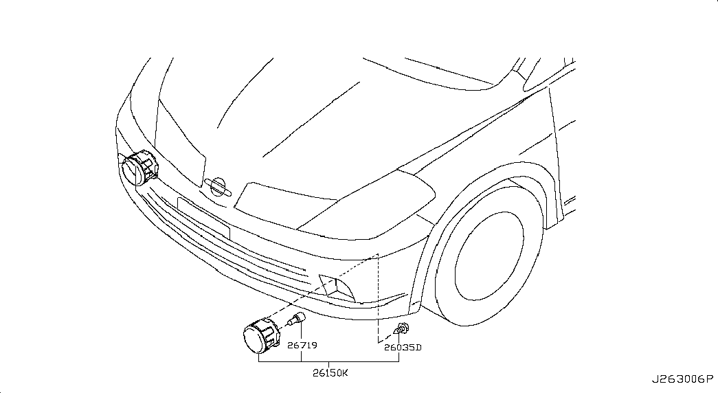 NISSAN B615089928 - Противотуманная фара autozip.com.ua