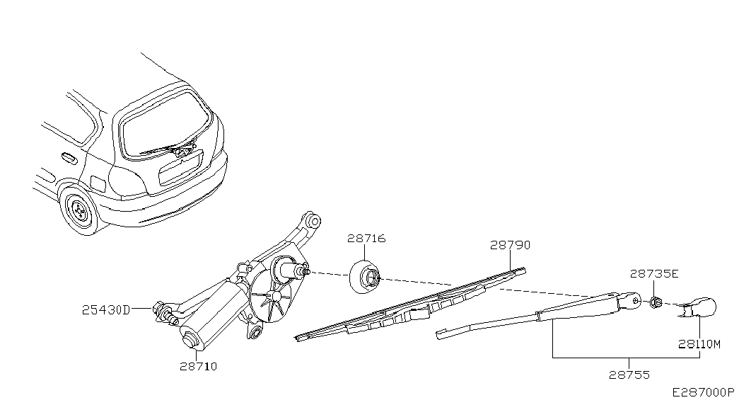 NISSAN 28790 BN701 - Щітка склоочисника autozip.com.ua