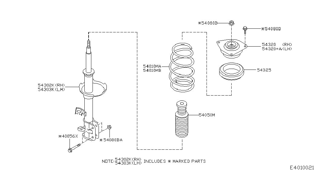 NISSAN E43A2-BC60A- - Амортизатор autozip.com.ua