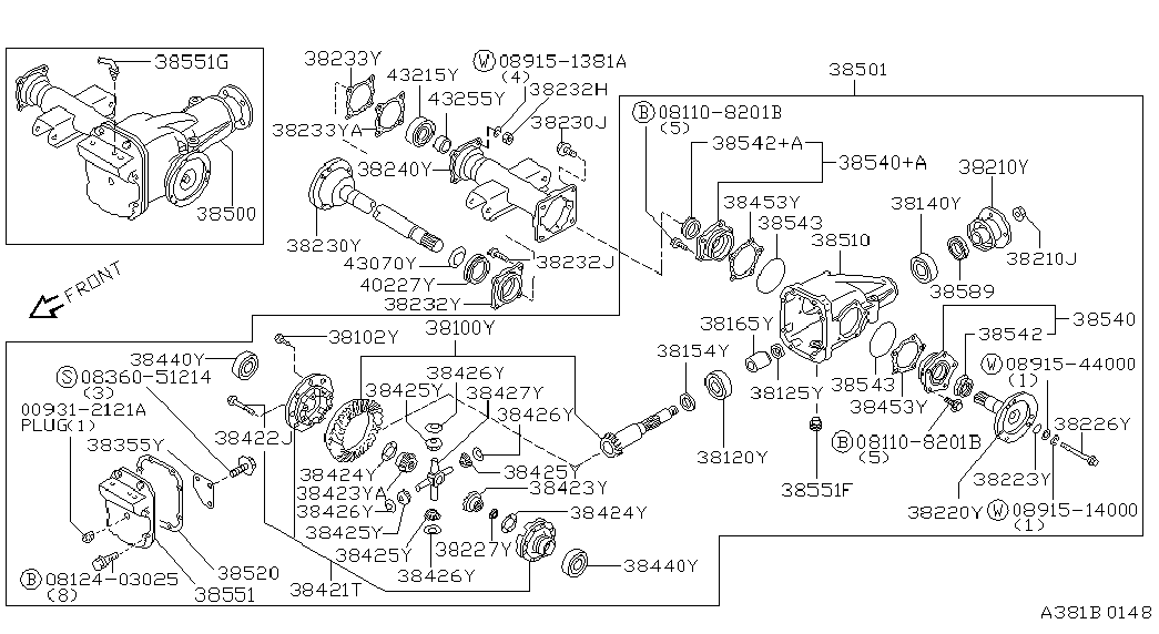 Infiniti 43215H5000 - BEARING-SIDE SHAFT autozip.com.ua